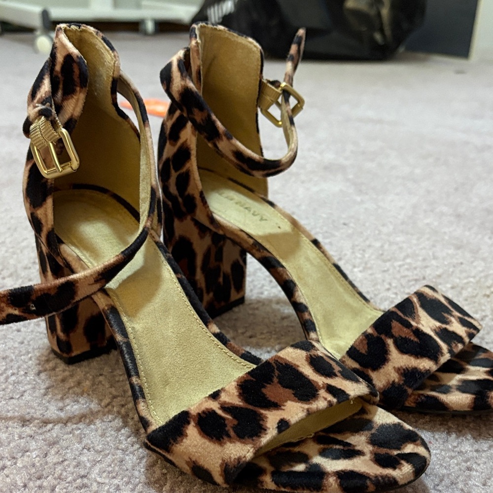 Old Navy Leopard Print Block Heels